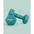 Pikkukuva 7 / 7: Rootz 2-osaiset käsipainot - Käsipainot - Valurauta - Neopreenipinnoite - Voimaharjoittelu - Kompakti koko - Ergonominen kahva - Tummanvihreä - 20 cm