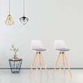 Miniatyrbild 4 av 8: Rootz Barpall - Frukostpall - Kökspall - Imiterat läder - 38,5 cm x 33 cm x 96,5 cm - Förkromat fotstöd - Ergonomisk design