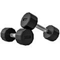 Pikkukuva 1 / 10: Rootz Square käsipainosetti - Vierimättömät käsipainot - Kumipinnoitettu - Metalliydin - Liukumaton kahva - Tilaa säästävä - 25L x 9,5W x 9,5K cm