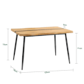 Miniatyrbillede 4 af 8: Rootz Multifunktionelt bord - Spisebord - Sofabord - Holdbar MDF & Metal - 120 cm x 75 cm x 78 cm - Stilfuldt og stabilt design