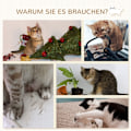 Miniatyrbild 6 av 10: Rootz PawHut 4-delad kattklättringssteg - Kattvägghyllor - Cat Activity Center - Robust spånskiva - Utrymmesbesparande design - 40cm x 28cm x 73cm