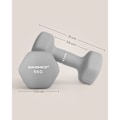 Miniatyrbild 7 av 7: Rootz Neopren Hantlar Set - Grå - Gjutjärn - 5 kg Par - Ergonomiskt grepp - 21 cm x 10 cm - 11,5 cm x 4,1 cm