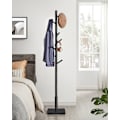 Miniatyrbillede 3 af 7: Rootz Coat Stand Tree - Hattestander - 8 kroge - Massivt træ - MDF Base - Cloud White - Ink Black - 30cm x 30cm x 175cm. Statisk belastning: 24 kg.