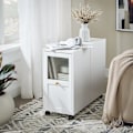 Pikkukuva 3 / 8: Rootz Mobile -hakemuskaappi - Asiakirjojen varastointi - Office Organizer - Helppo Access -laatikot - 31x60x70cm - MDF & Glass - 5 pyörää liikkuvuutta