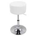 Pikkukuva 1 / 6: Rootz Designer Hocker - Jakkara - Istuintuoli - Kääntyvä istuin - Säädettävä tuoli - Moderni jakkara - Pyörivä istuin - Valkoinen - 15,7x15,7x10,2 tuu