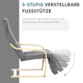 Miniatyrbillede 4 af 11: Rootz Accentstol - Afslapningsstol - hvilestol - Justerbar fodstøtte - Birk træ - 66,5 x 94 x 100 cm