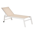 Miniatyrbillede 7 af 7: Rootz Havesenge - Solsenge - Stofstole - Cremehvide - 202 x 65 x 43 cm