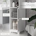 Miniatyrbillede 5 af 10: Rootz Højt badeværelsesskab - Opbevaringsskab - Badeværelsesarrangør - Malet spånplade af høj kvalitet - Rigelig opbevaringsplads - Alsidigt design -