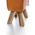 Miniatyrbillede 3 af 7: Rootz Design sæde skammel brun 40 x 30 x 47 cm Polstring skammel Læder skammel - Fodskammel Fodstøtte