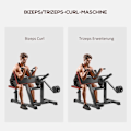 Miniatyrbild 4 av 10: Rootz Curl Bench Machine - Bicep Curl Station - Triceps Extension - Anpassningsbar träning - 25 vinkelinställningar - Viktplattor - Kompakt design - 1