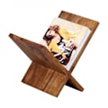 Miniatyrbild 5 av 7: Rootz tidningsställ i massivt trä sheesham X-form 31 cm tidningsställ design prospekthållare lantlig stil