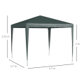 Miniatyrbild 3 av 10: Rootz Pavilion 2,7x2,7m - Fällbart lusthus - Utomhustak - Snabbmontering - Rostsäker ram - Vattenavvisande tak - 270cm x 270cm x 255cm