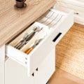 Pikkukuva 7 / 9: Rootz Kitchen Cart - Rolling Kitchen Island - Mobile Storage -vaunu - Säädettävä hylly - 105x92x46cm