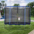 Miniatyrbillede 2 af 7: Rootz Trampolin - Trampolin Med Sikkerhedsnet - Havetrampolin Til Indendørs Og Udendørs - Trampolin Til Børn Og Voksne - Blå/Sort - Ø305 x 248H cm