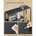 Miniatyrbillede 6 af 7: Rootz reol med 4 hylder - Ibenholtsort - Blæksort - Spånplade og stålmateriale - 30 cm x 100 cm x 103 cm - Letvægts - Robust