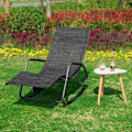 Miniatyrbillede 3 af 6: Rootz Havelounger - Solseng - Gyngestol - Ergonomisk design - Syntetisk fiberstof - Opbevaringslomme - Understøtter op til 150 kg - 143cm x 85cm x 57c