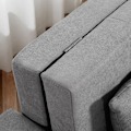 Miniatyrbillede 9 af 10: Rootz 2 pers. sovesofa med skjult opbevaring - sovesofa - sovesofa - komfort, stil, funktionalitet - 152W x 101D x 81H cm - Polycotton grå