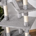 Miniatyrbillede 4 af 5: Rootz klatretræ - Kradsestolpe - Justerbar til loft - Spånplade - Lysegrå