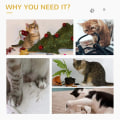Pikkukuva 6 / 11: Rootz Cat Tree - Kissapuu juutilla raaputusmatolla - Riippuva pallo - Raaputustaulu - Kissakalusteet ovireiällä - Lemmikkien kalusteet - Vaaleanharmaa