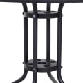 Miniatyrbillede 4 af 7: Nancy's Jesup Tuintafel - Balkontafel - Bistrotafel - Parasolgat - Gehard Glas - Metaal - Sort - 80 x 80 x 72 cm