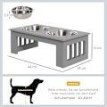 Miniatyrbillede 3 af 9: Rootz Hundefoderstation - Hævet foderautomat - Rustfri stålskåle - MDF-hus - Hygiejnisk - 44cm x 24cm x 15cm