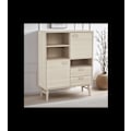 Miniatyrbild 3 av 11: Rootz Highboard - Förvaringsskåp - Skänk - Massiv ek och faner - Tyst Soft-Close - Gott om förvaring - Tidlös design - 40cm x 100cm x 130cm