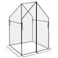 Miniatyrbillede 6 af 7: Rootz Drivhus - Cold Frame Drivhus - Film Drivhus - Mini Drivhus - Stål - Plastik - Gennemsigtig + Sort - 90 cm x 90 cm x 145 cm