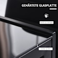 Miniatyrbillede 4 af 10: Rootz spisebord - køkkenbord - moderne spisebord - hærdet glasplade - slidstærke metalben - 120 cm x 60 cm x 75 cm - sort
