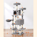 Miniatyrbild 3 av 9: Rootz Multi-Level Cat-skrapstolpe - Kattträd - Kattlägenhet - Material av hög kvalitet - Mysigt plyschskydd - Interaktiva lekfunktioner - Skyddar möbl