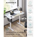 Pikkukuva 2 / 8: Rootz Electric Seisomapöytä - Valkoinen seisomapöytä - Säädettävä korkeus pöytä - Lastulevyä teräspöytä - 60cm x 120cm x (72-120)cm - Maksimikuormitus