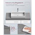 Miniatyrbillede 6 af 6: Rootz Hvid-Cement Grå Vask Underskab - Badeværelsesvask - Opbevaringsenhed - MDF-konstruktion - Rummeligt design - Nem montering - 30cm x 70cm x 64cm
