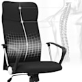 Miniatyrbillede 6 af 7: Rootz Ergonomic Office Chair - Skrivebordsstol - Arbejdsstol - Højdejusterbar - Komfortabelt sæde - Gyngefunktion - Sort - Stålramme - Skumpolstring -
