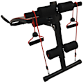 Miniatyrbillede 7 af 11: Rootz Sit Up Bench - Sort, Rød - Stål, Eva - 21,85 cm x 54,13 cm x cm