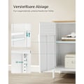 Miniatyrbillede 6 af 9: Rootz Opbevaringsskab - Hvidt Skab - Spånpladestål - Rummelig opbevaring - Robust konstruktion - Nem montering - 40cm x 80cm x 76cm