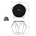 Miniatyrbillede 3 af 10: Rootz Hexagonal Side Table - Coffee Table - Nesting Table - Bedside Table -  Living Room - Bedroom - Black - L51 x B51 x H44 cm