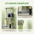Miniatyrbild 6 av 11: Rootz 52 "Cat Tree - Activity Scratching Post - Play Center - Sisal for Claw Care - 55L X 44W X 132H CM - Grå