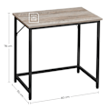 Miniatyrbillede 7 af 7: Rootz Greige sort skrivebord - Studiebord - Arbejdsstation - Spånplade og stål - Letvægts - Nem montering - Rummelig - 50 cm x 80 cm x 76 cm