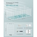 Miniatyrbild 7 av 8: Rootz White Metal Grid Storage Organizer - Wire Grid Rack - Grid Panel Organizer - Hållbara ABS-plastkontakter - Mångsidig förvaringslösning - Enkel m