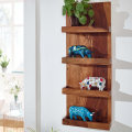 Pikkukuva 6 / 7: Rootz seinähylly 30x80x10 cm massiivi sheesham puinen riippuhylly moderni kelluva - Suuri design kelluva hylly - Riippuva olohuone - kirjahyllyseinä