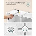 Miniatyrbild 5 av 9: Rootz White 12 Cube Storage Organizer - Garderobsorganisator - Cube Organizer - ABS Plastic Connector - PP Plast Board - Stålram - 32cm x 83cm x 187cm