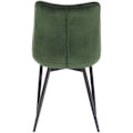 Miniatyrbillede 6 af 7: Rootz sæt med 4 spisestuestole - Fløjlssæde - Metalben - Ergonomisk design - Holdbar og behagelig - Gulvbeskyttelse - 85,5 cm x 46 x 40,5 cm