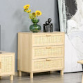 Miniatyrbillede 2 af 10: Rootz Drawer Cabinet - Side Cabinet - Cabinet - Sideboard Base Cabinet - 3 Drawers Chest - Living Room Drawer Cabinet - 80 x 40 x 80 cm