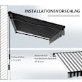 Miniatyrbild 8 av 10: Rootz soltält - Infällbar kapell - Utomhusskydd - Väderbeständig - Enkel installation - UV-skydd - 350L x 250W cm - Aluminium & Polyester