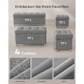 Miniatyrbillede 6 af 6: Rootz sæde kisteopbevaring Ottoman - Duegrå - MDF - Imiteret linned - 25D skum - 32 cm x 40 cm x 33,5 cm - 32L Kapacitet