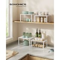Miniatyrbillede 2 af 7: Rootz 4-lags kagerol - Cupcakestativ - Metaltræmateriale - Nem montering - Pladsbesparende - Alsidig brug - 19,5 cm x 29,7 cm x 15,8 cm - Cloud White-