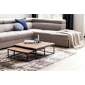 Miniatyrbillede 3 af 7: Rootz 2-teilig massivt træ 75 x 75 x 27 cm - Design stuebord Sheesham træ - Stue Loungebord Palisander massiv med metalben