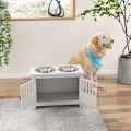 Miniatyrbillede 8 af 10: Rootz forhøjede hundeskålesæt - Hævet foder til kæledyr - Justerbar højde - Rustfri stålskåle - Store hunde - 60 cm x 30 cm x 43 cm