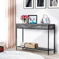 Miniatyrbild 4 av 9: Rootz Console Table - Entrance Table - Side Table - Table - 2 Drawers - Grey - 120 x 30 x 81.5 cm
