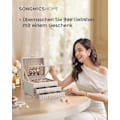 Miniatyrbild 2 av 6: Rootz smyckeskrin - Organizer - Förvaringsfodral - PU-läder - Snygg design - 21,5 cm x 24 cm x 15,8 cm