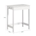 Miniatyrbillede 6 af 7: Rootz Modern Desk - Computerbord - Toiletbord - Kompakt design - Opbevaringsskuffe - Sidekroge - MDF-konstruktion - 60cm x 76cm x 40cm